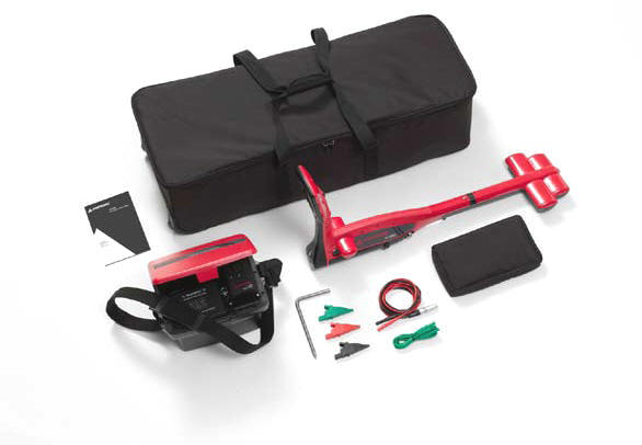 Includes receiver (R-5000), transmitter (T-5000), connection cable, ground stake, ground cable and carrying case