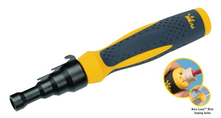 Twist-a-Nut Conduit Deburring Tool with Wire-Nut wrench in handle end eases installation of twist-on connectors.