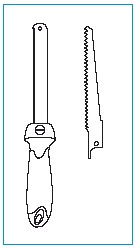 Holds all standard reciprocating (sawzall) blades and hacksaw blades