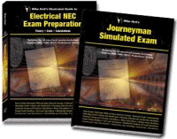 Mike Holt Electrician Exam Prep Book & Journeyman Simulated Exam Combo
