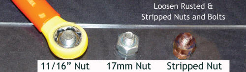 These Combination Tools work on Standard, Metric and Damaged Nuts & Bolts
