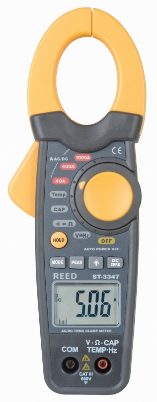 REED ST-3347 1000A AC/DC TRMS Clamp-on w/ Temp