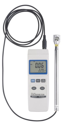 REED YK-80AS Dual Display Mini Vane Thermo-Anemometer w/ RS-232 Output