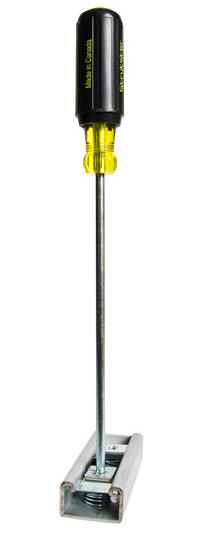 Strutster, the perfect tool for hard to reach places, reduces the risk of cuts pinches and slivers, as well as provides ease of insertion with a one-handed twist and push motion