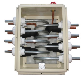 This revolutionary Pipe Chase Housing houses all your electrical, water, cable, gas, and refrigeration HVAC pipes in one three piece water-tight enclosure.