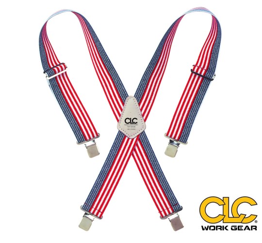 CLC 110USA Heavy Duty Work Suspenders - Red, White & Blue