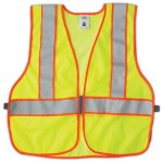 CLC SV08 Hi-Viz Safety Vest, ANSI Class 2, Lime-Yellow