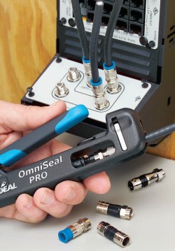 The new IDEAL OmniSeal™ compression tool now offers additional features and increased connector compatibility in a smaller, more compact tool designed to meet the demands of the professional installer