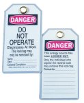 Heavy-Duty Lockout Tags - Do Not Operate - Electricians at Work