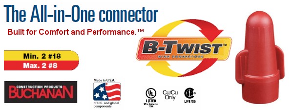 Buchanan BT2 B-Twist Wire Connectors
