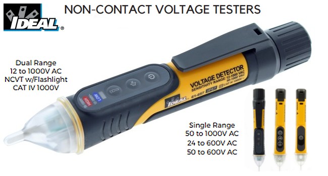 New Non-Contact Voltage Testers from Ideal
