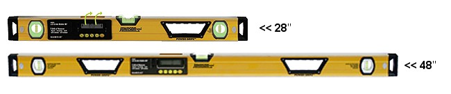 Digital Box Levels with Rotating Display and Glo-View Technolog 28" & 48"
