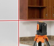 Cross-Line Lasers are useful for installing Kitchen Cabinets