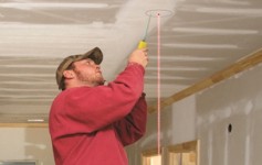 Electricians use this laser level for accurate placement of  lighting fixtures.