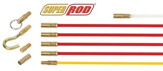 The Super Rod Standard Set contains the four must-have cable handling attachments and over 16 ft. of rod