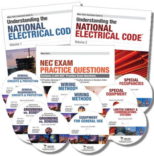 Mike Holt 2014 Detailed (NEC) Code Library - 3 Books & 10 DVDs