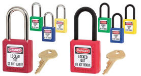 LOTO Safety Padlock - Xenoy Plastic Body, w/ Steel or Plastic Shackle