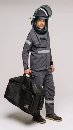 Mens 40 CAL Jacket & Bib Overalls Black Series PPE Kit