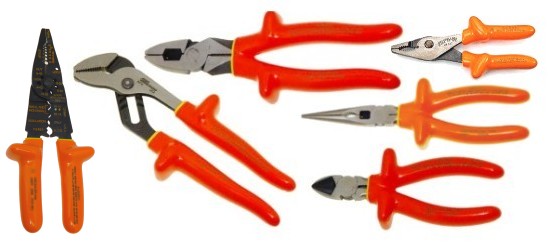 OEL Double Insulated LinesMan, Diagonal, Long Nose, SlipJoint, Tongue & Groove Pliers & Wire Strippers 1000v