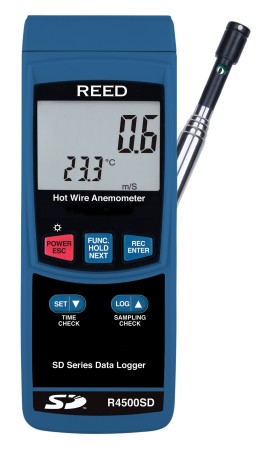 REED R4500SD Hot Wire Thermo-Anemometer Datalogger