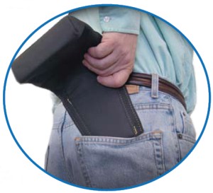 Butt Pouch fits right in your pocket - no Belt required