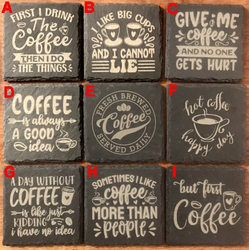 Coffee Lovers Slate Coasters