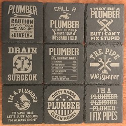 Plumber's Slate Coasters