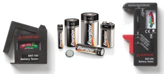 BAT-100, BAT-200, - Simple to use, portable universal battery testers for standard and rechargeable batteries.