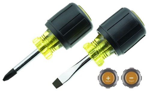 Ideal 2 Piece Stubby Screwdriver Set