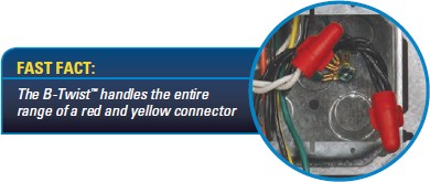 The B-Twist handles the entire range of a Red and Yellow Connector
