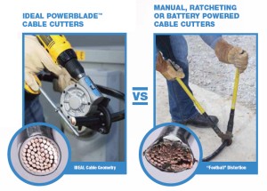 Rounded blade design minimizes cable distortion during cutting - Leaves a clean, installation-ready cut each time, every time