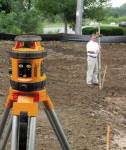 Outdoor Application for Rotary Laser using Grade Rod and Laser Detector (Kit 40-6517)