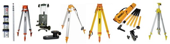 Tripods, Laser Mounts and Grade Rods