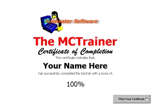 Certificate of Completion