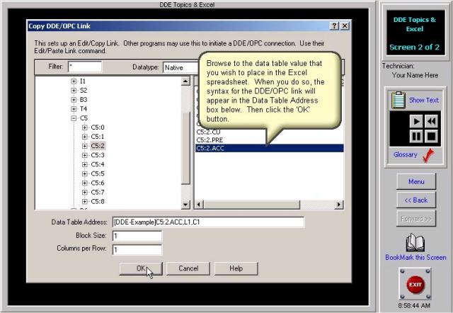 DDE Topics & Excel