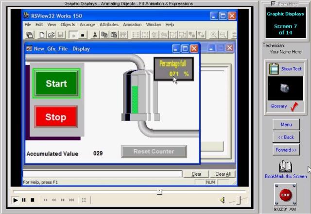 Graphic Displays - Animating Objects - Fill Animation and Expressions