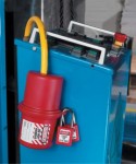 Surrounds the electrical plug and protects against accidental reconnection