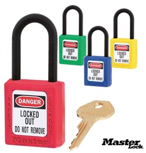 LOTO Safety Padlock - Xenoy Plastic Body, w/ Plastic Shackle