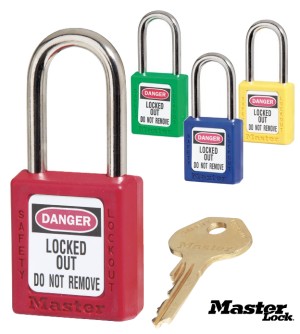 LOTO Safety Padlock - Xenoy Plastic Body, w/ Steel Shackle