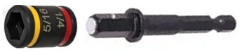 2" Malco Dual-Sided Hex Driver 1/4 + 5/16 (Red/Yellow)