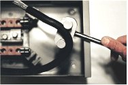 Using a " Ratchet with the Bend All Cable Bender