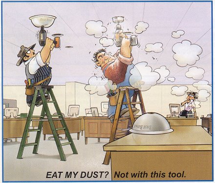 DRILLER'S Dust Bowl compresses and traps dust and debris as you drill